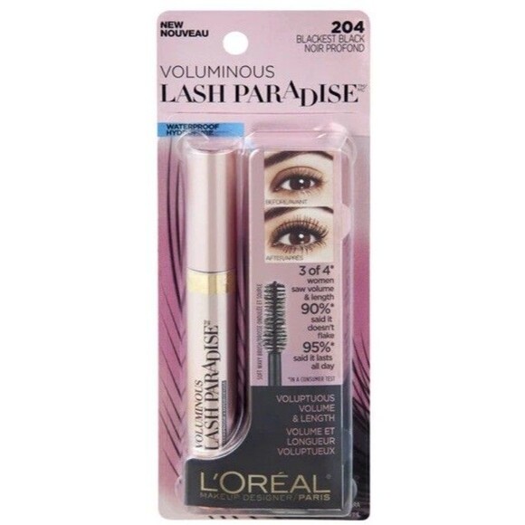 L'Oreal Paris Voluminous Lash Paradise Mascara BLACKEST BLACK Full Size New 204 - Picture 1 of 1